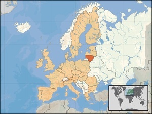 Map:Lithuania in Europe