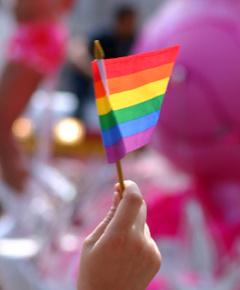 Photo:Flying gay flag