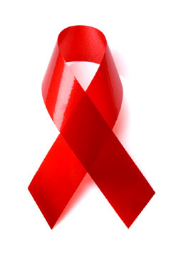 Picture:The red HIV ribbon